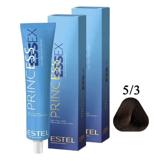 ESTEL PROFESSIONAL Крем-краска PRINCESS ESSEX 5/3 светлый шатен золотистый 60 мл