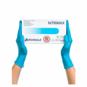 Перчатки одноразовые нитриловые NitriMax Голубые S, 100 шт