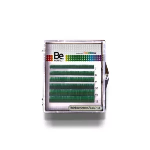 Цветные ресницы BE-perfect Rainbow Green Mini C/0.10/7-12