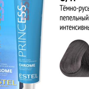 ESTEL PROFESSIONAL Крем-краска 6/11 PRINCESS ESSEX CHROME для волос темно-русый пепельный интенсивный, 60 мл