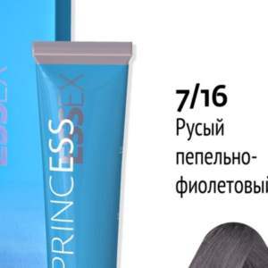 ESTEL PROFESSIONAL Крем-краска 7/16 PRINCESS ESSEX CHROME для окрашивания волос русый пепельно-фиолетовый, 60 мл