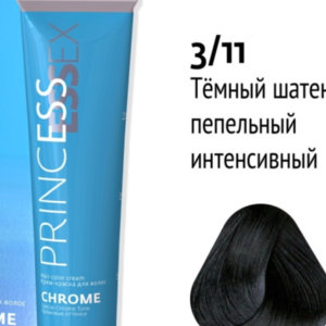 ESTEL PROFESSIONAL Крем-краска 3/11 PRINCESS ESSEX CHROME для волос темный шатен пепельный интенсивный, 60 мл