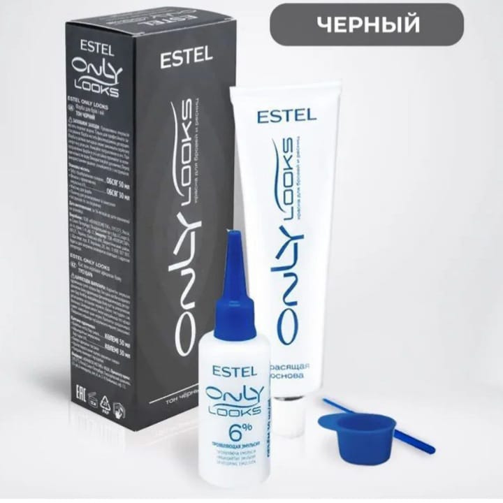 Краска для бровей и ресниц ESTEL ONLY LOOKS тон чёрный