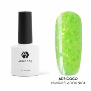 Неоновый гель-лак MARMELADO c разноцветной слюдой Кактусовый Лимонад №4 8 мл