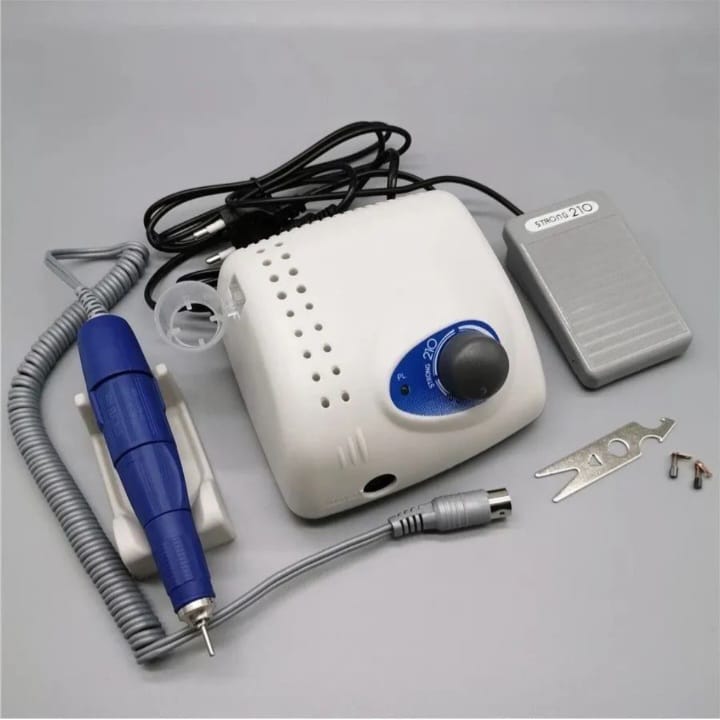 Аппарат (фрезер) для маникюра STRONG 210/105L КОПИЯ с педалью