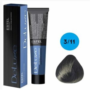 Крем-краска для волос Estel De Luxe 3/11 темный шатен пепельный, 60 мл