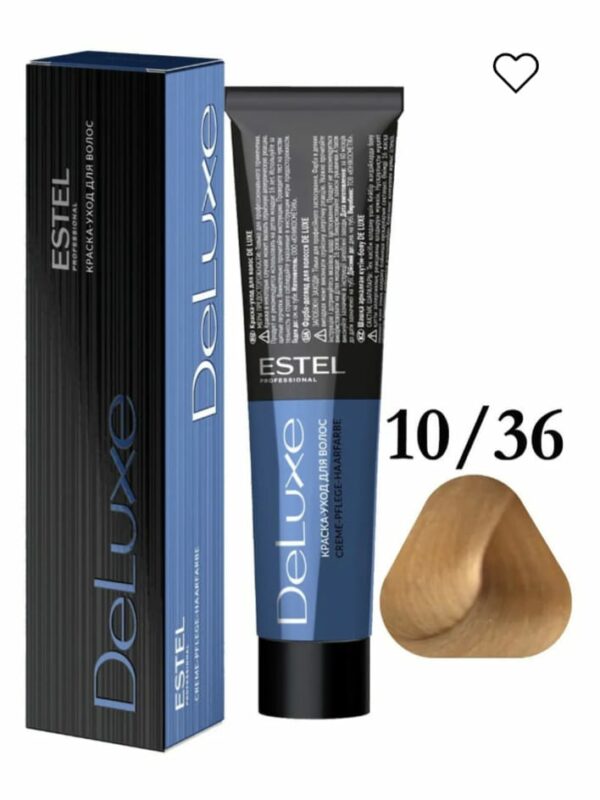 Estel DeLuxe 10/36 Светлый блондин золотисто-фиолетовый, 60 мл
