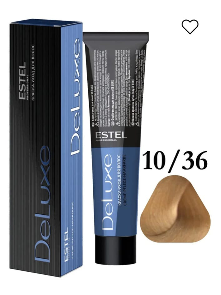 Estel DeLuxe 10/36 Светлый блондин золотисто-фиолетовый, 60 мл