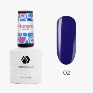 Adricoco Гель-лак для ногтей Murano №02 витражный фиолетовый,