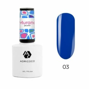 Adricoco Гель-лак для ногтей Murano №03 синий витражный, 8мл