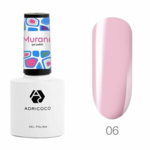 Adricoco, витражный гель-лак Murano №06 (пудровый), 8 мл