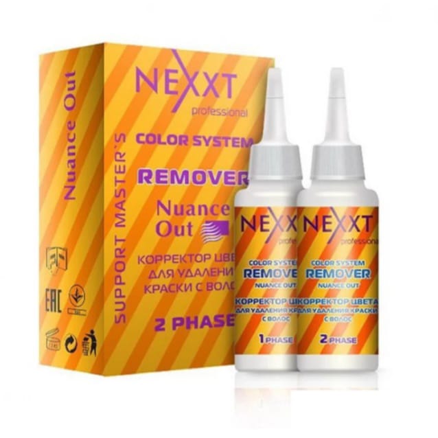 Эмульсия-лосьон корректор цвета для удаления краски с волос (Nexxt Color System Remover Nuance Out) – 125+125 мл